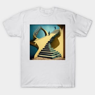 [AI Art] Stairways, inspired by the works of a surrealist master T-Shirt